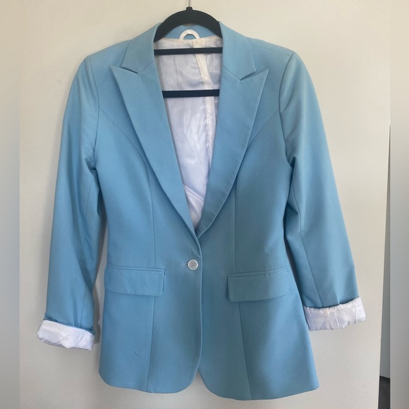 Blue blazer, custom made, size small - Picture 2 of 5